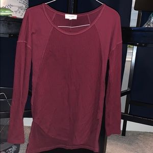 Burgundy sweater top